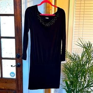 Espirit like new slinky black balloon dress sexy & slimming sz S stretchy